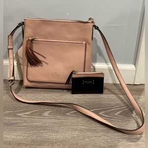 Kate Spade Blush Crossbody Bag with Cardholder